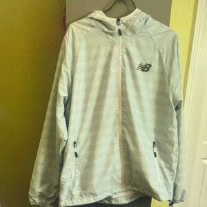 New Balance Light Gray Hooded Jacket